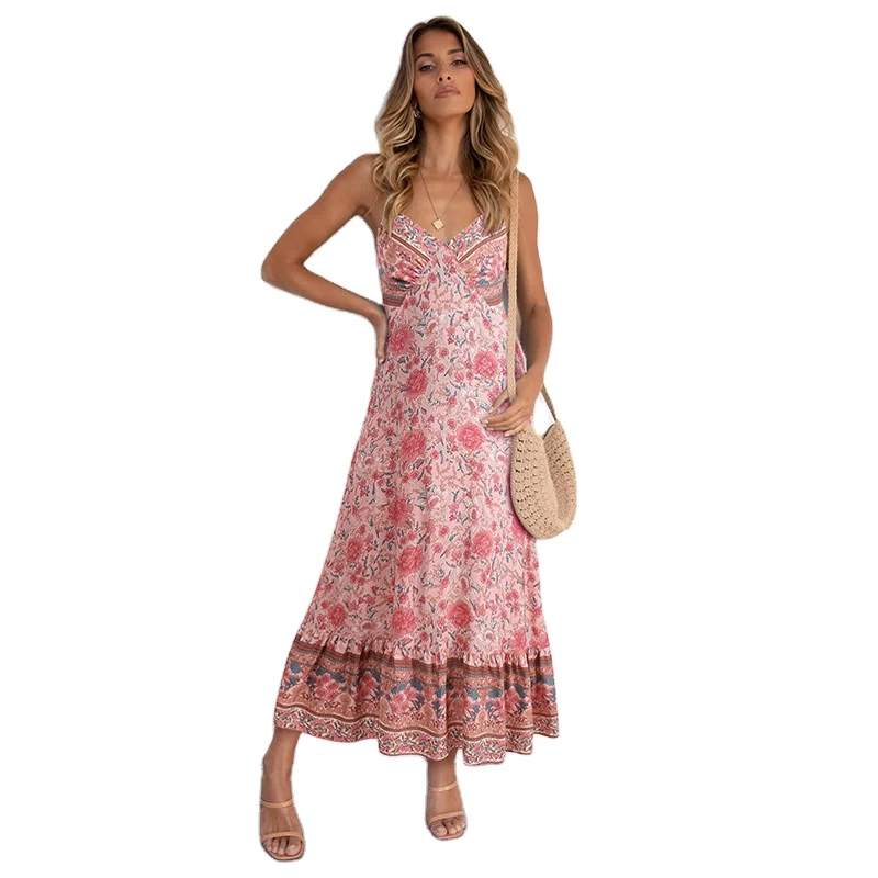 
Womens Clothing 2021 Design Shein Vestidos Manufacturer Ladies Skater Dresses Women Long Sleeve V-Neck Floral Print Casual Dress 