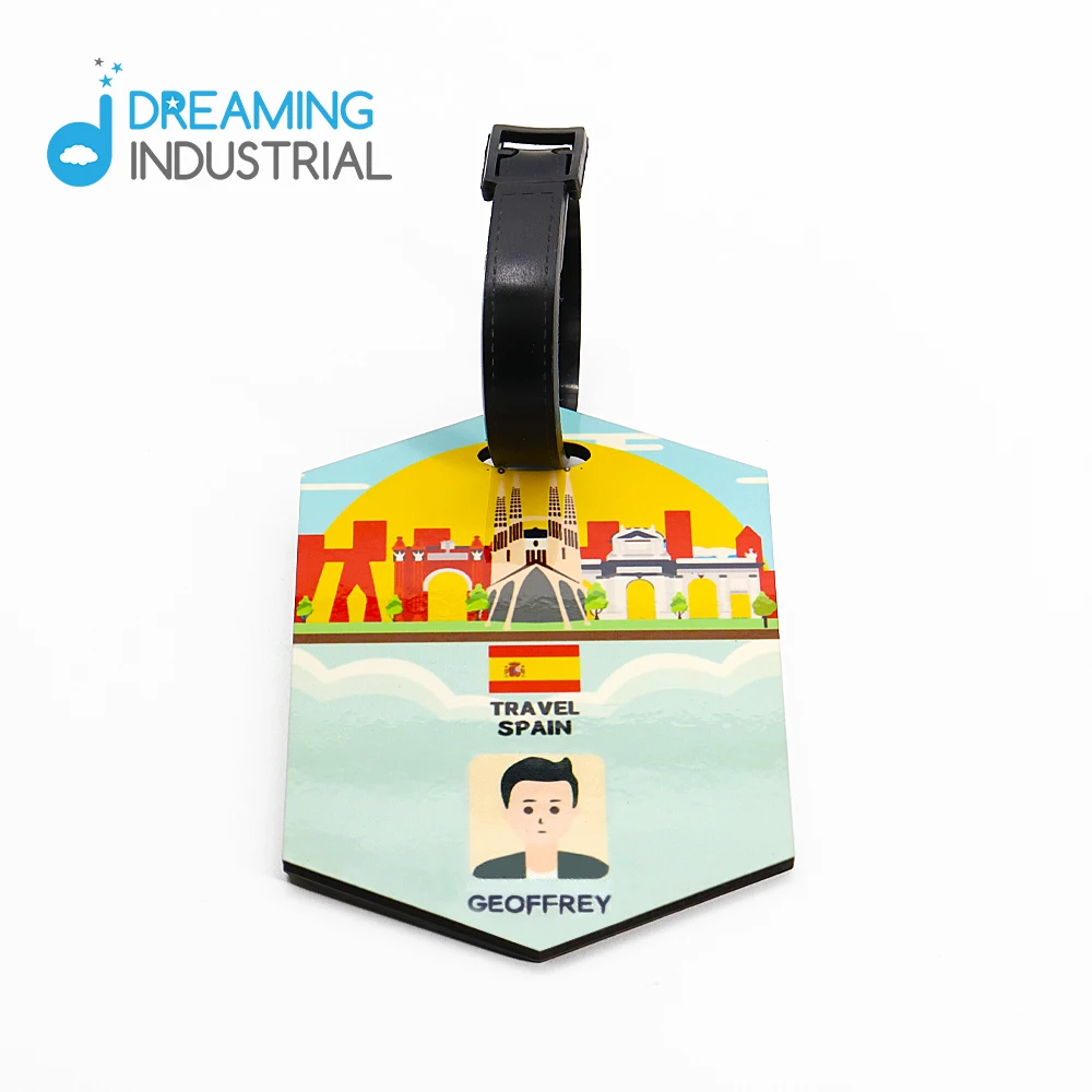 Sublimation MDF Luggage Tag custom Luggage Travel Tag