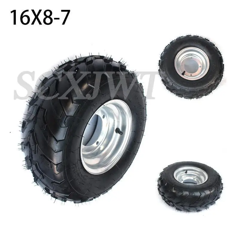 High quality GO KART KARTING ATV UTV Buggy 16X8-7 Inch Wheel tire with hub Go Kart Knobby