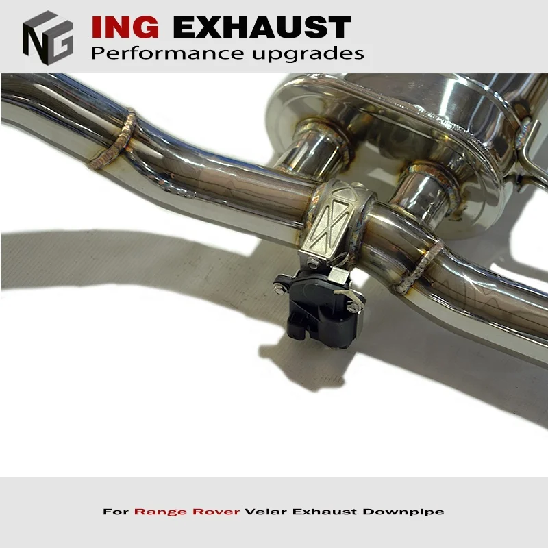 ING car exhaust pipe for 2017-up Range Rover Velar 3.0T stainless steel catback exhaust muffler with valve