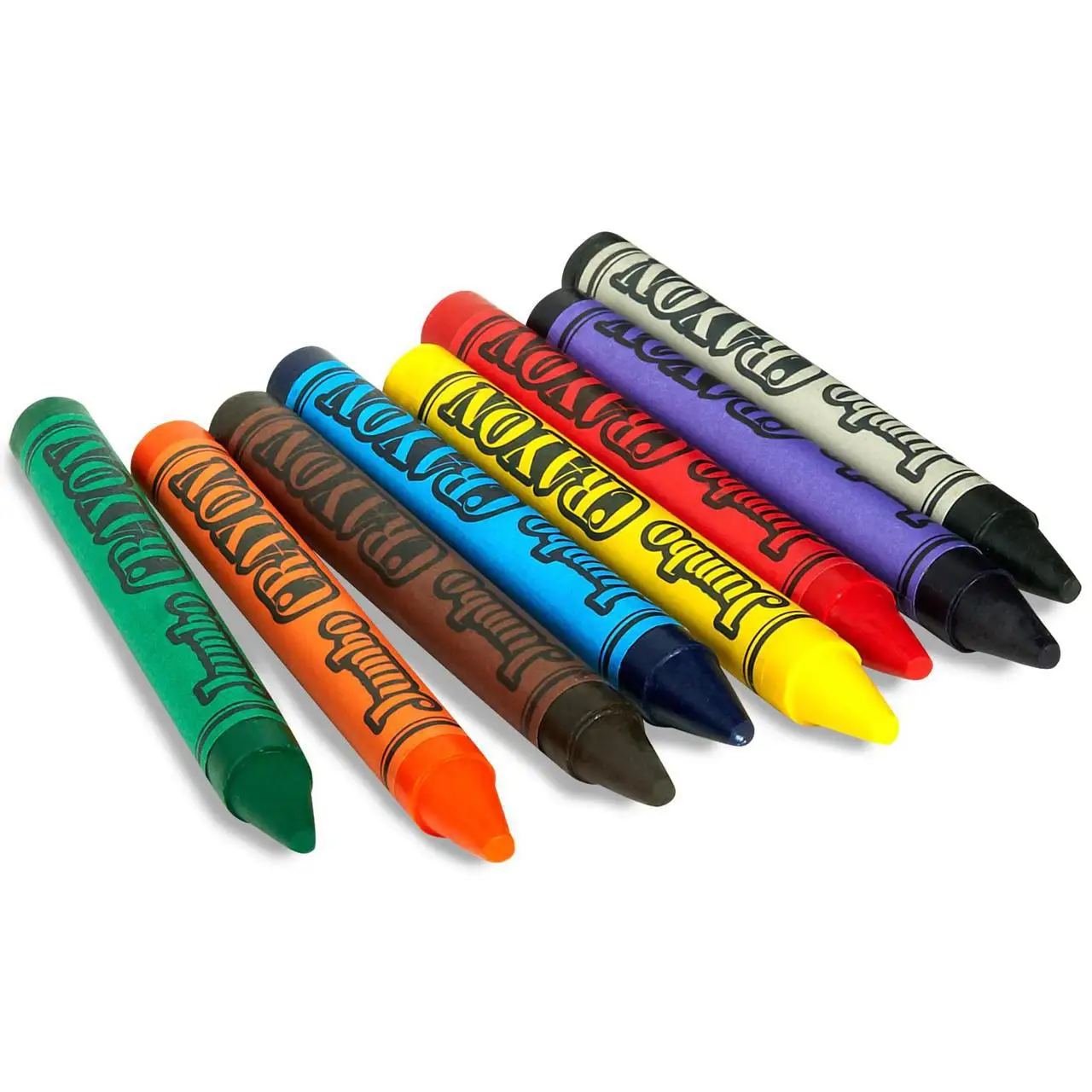 Non-Toxic Super Jumbo Neon Rainbow Crayons 8/12/24 Colors Set Paraffin Wax Oil Chalk Crayon for Children