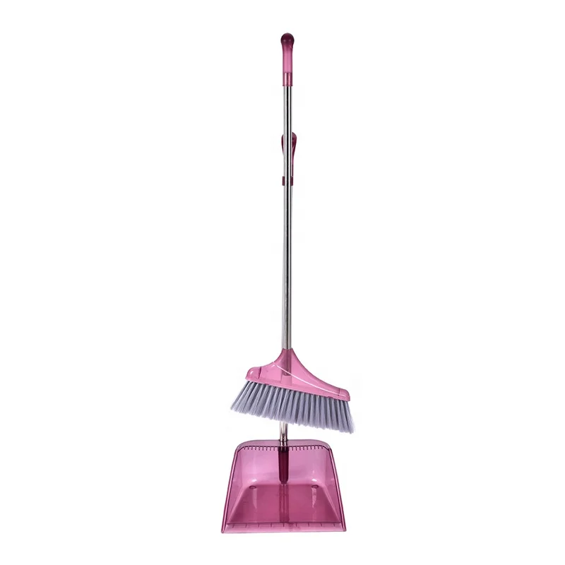 Long Handle Iron Stick Household Clean Broom With Plastic Dustpan Set
