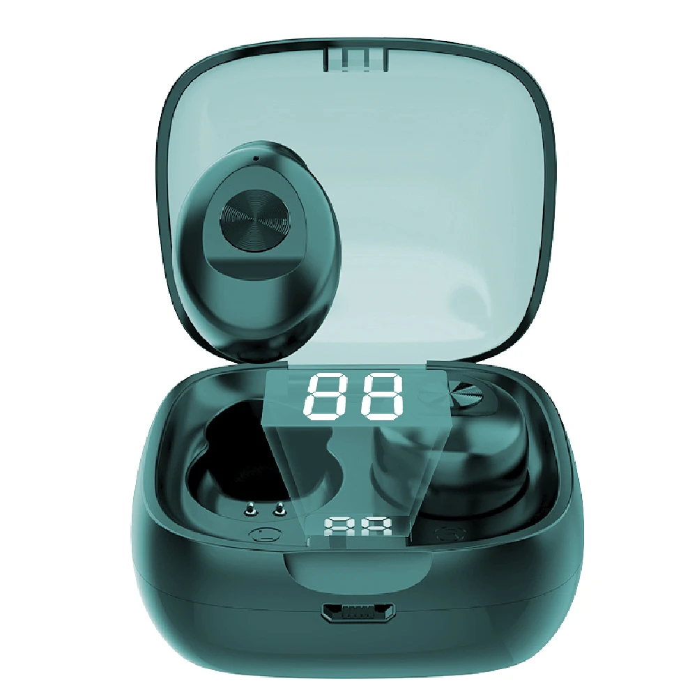 WTS Small Music Sport Portable Led Display High Quality Waterproof Wireless Bluetooth Earbuds