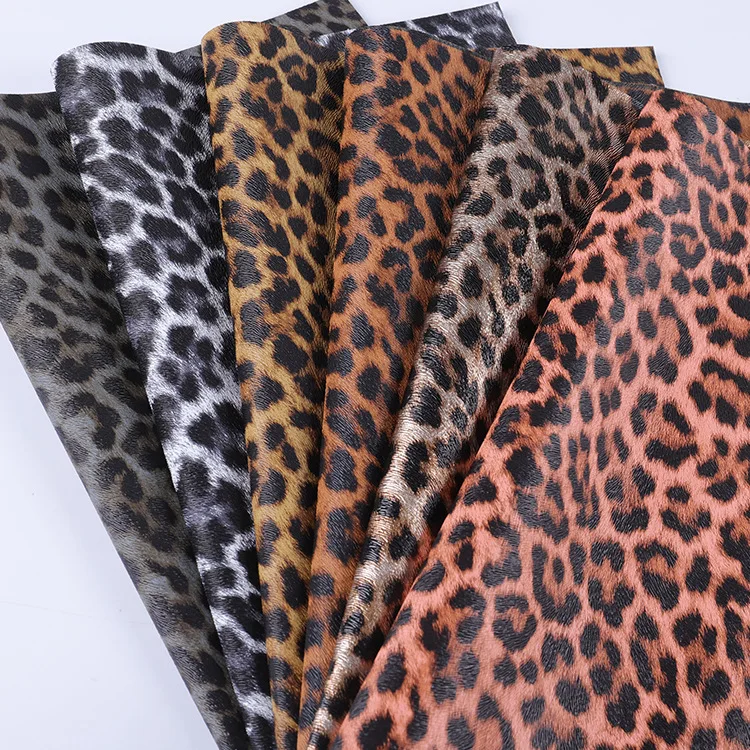 Wholesale spot PVC leopard print leather 0.8mm
