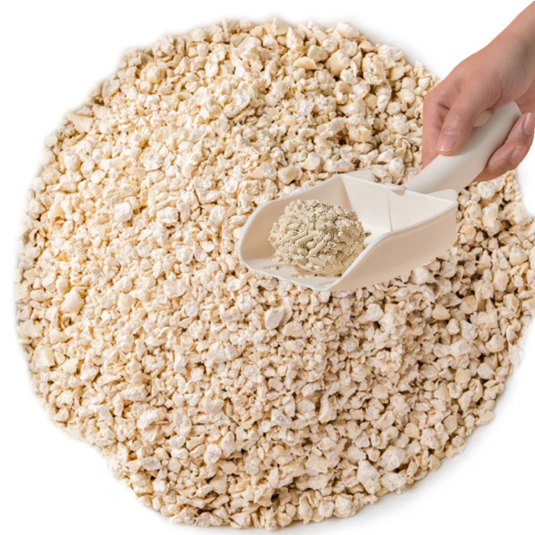 Chinese manufacturer wholesale Highly Absorbent dust free crushed arena para gato reusable clumping crushed tofu cat litter