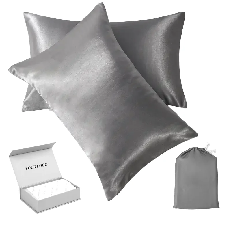 22MM silk pillow case to prevent wrinkles silk pillowcase new hyaluronic acid pillowcase zipper silk pillowcase