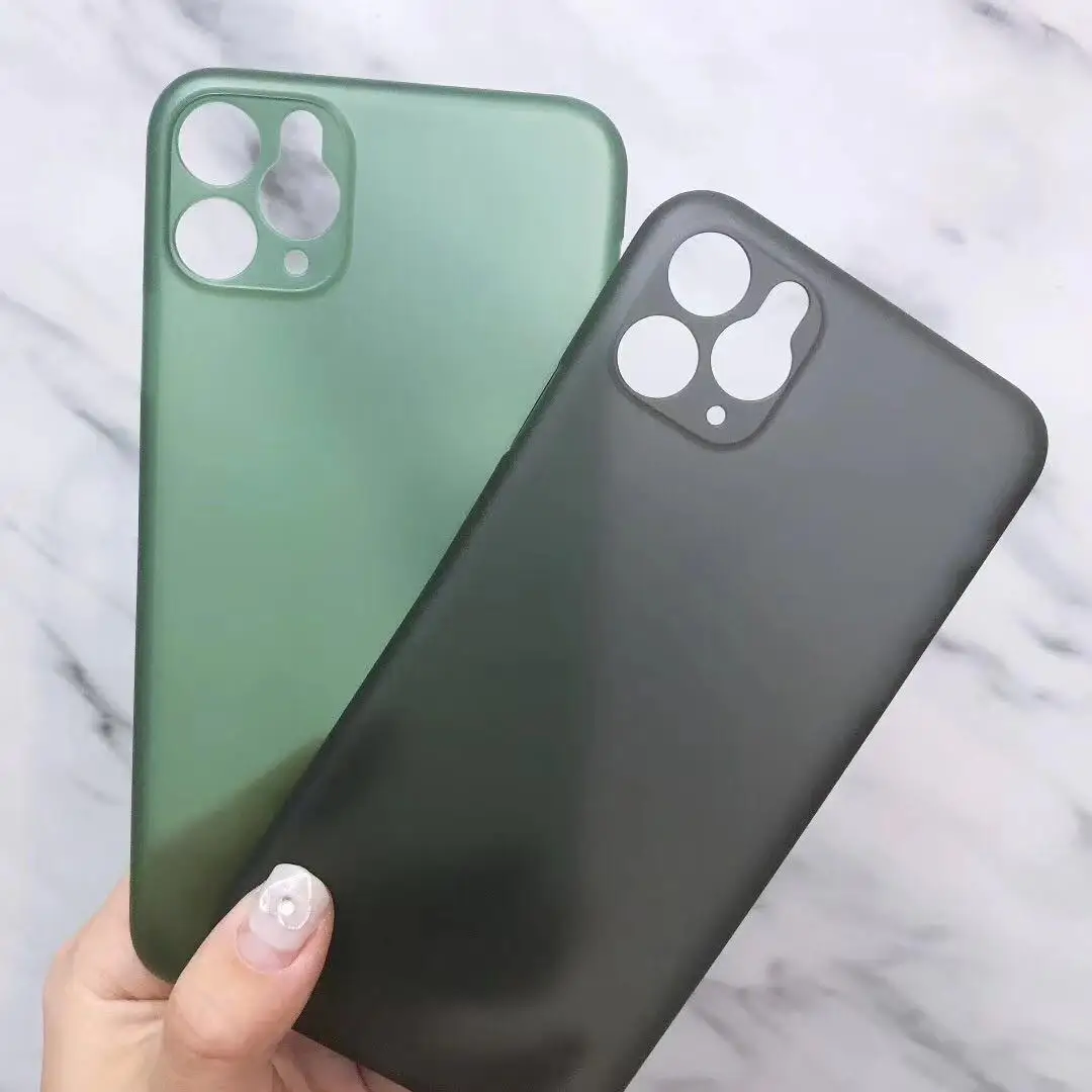 New Thin Cell Cover for iPhone 12 Pro Max Protective Lens Cover Matte PP Transparent Soft Phone Case