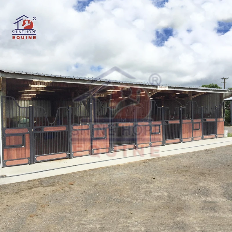 Equine equipment Horse Box With Hinged Door steel panels bamboo horse stable horse modular barns