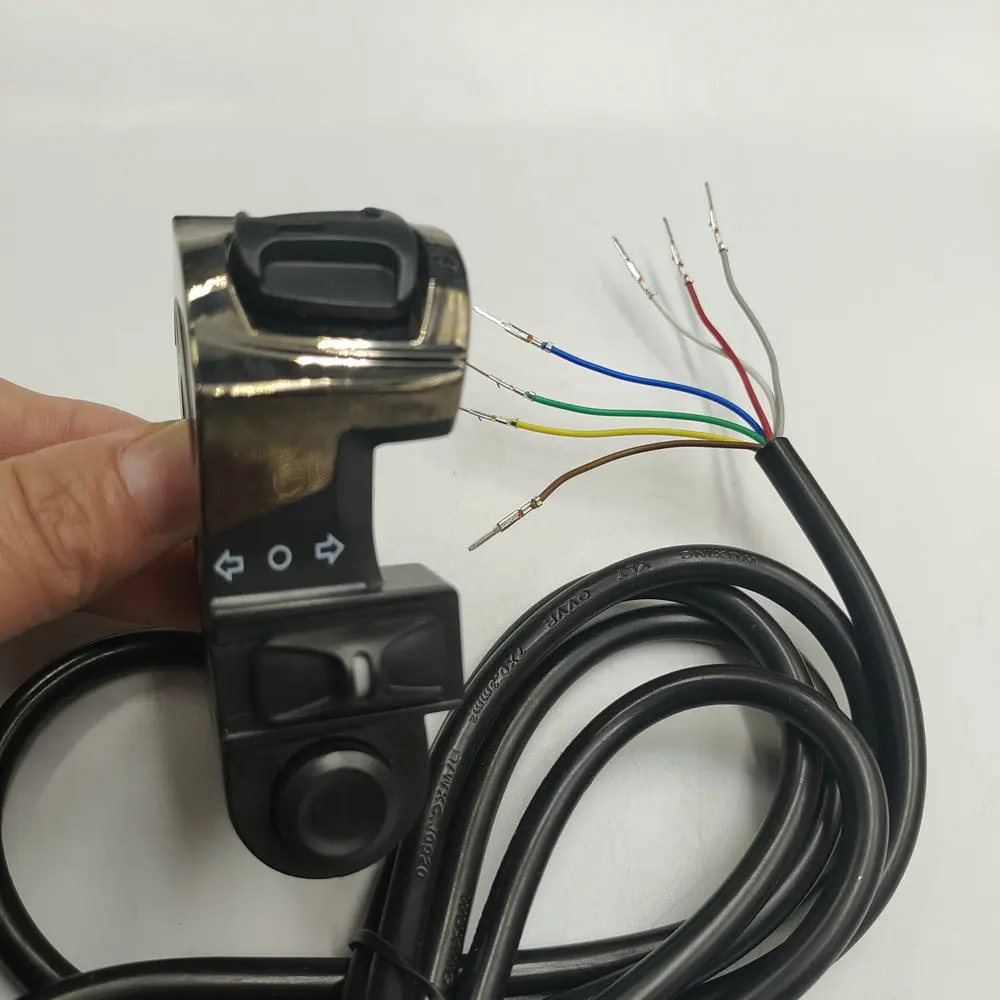 Frontlight On-Off BUTTON/Reverse+Horn+Turning Light Switch for Electric Scooter Bicycle Tricycle ATV MTB Mobility Conversion Par