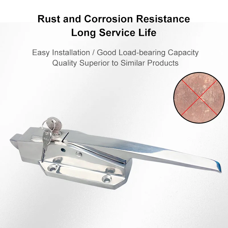 Industrial High Durability 304 Stainless Steel 1178 Cold Room Storage Door Handle Lock Latch