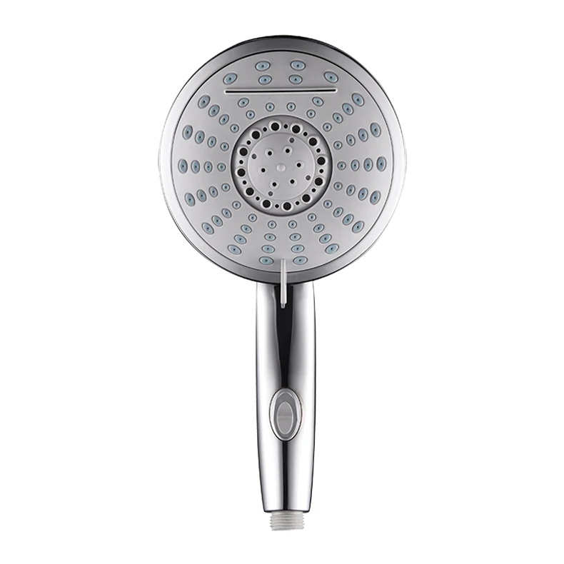 Adjustable 6 Functions 150mm Big Face Chromed Hand Shower Head with Stop Function