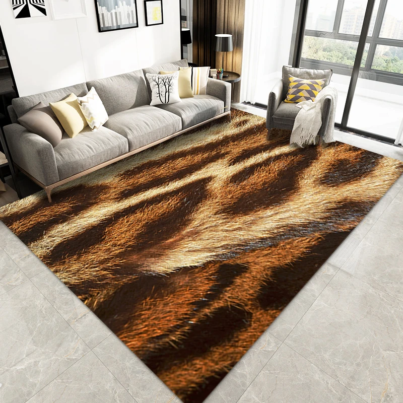 Traditional Custom carpets jacquard Anti Slip Large Living Room Printed 3D Carpet genuine cowhide rugs carpert living room