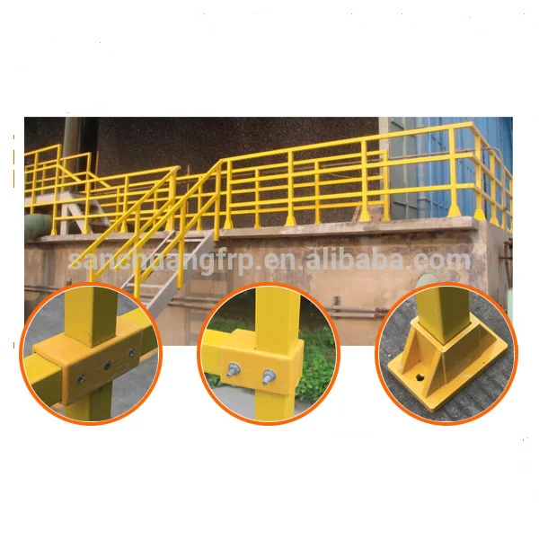 FRP Fiberglass round square handrail railing systems