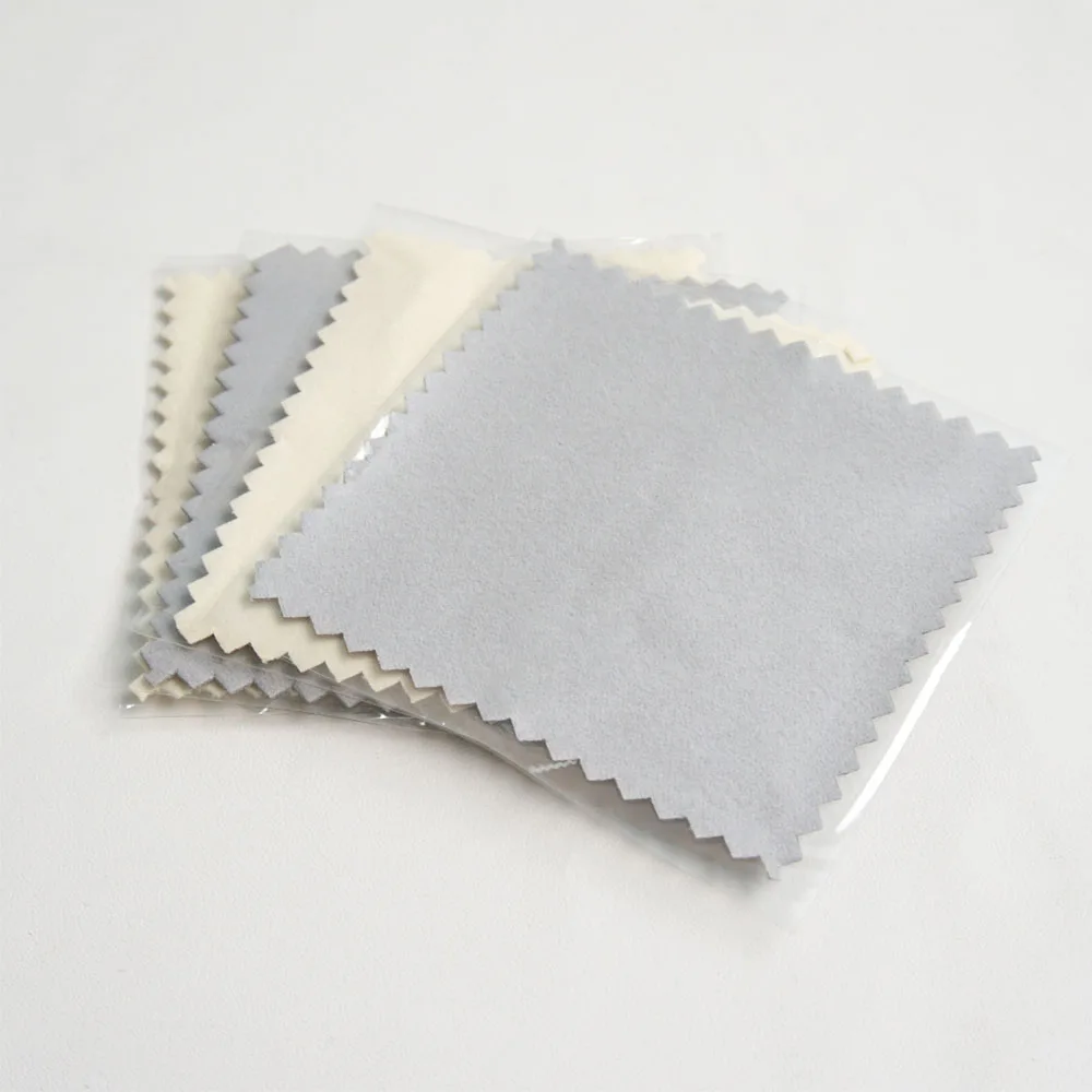 High End Custom Jewelry Silver Polishing Cloth Microfiber Suede Jewelry Cleaning Cloth With Logo