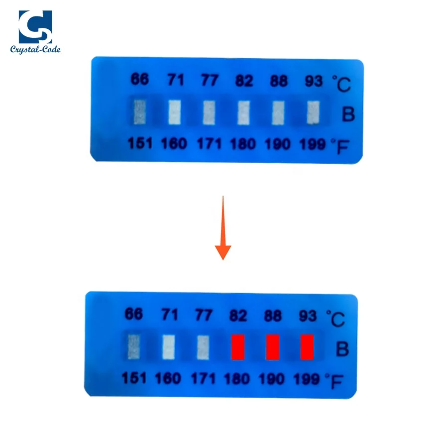 High quality Temperature Indicating Label heat sensitive color changing temperature Indicator sticker