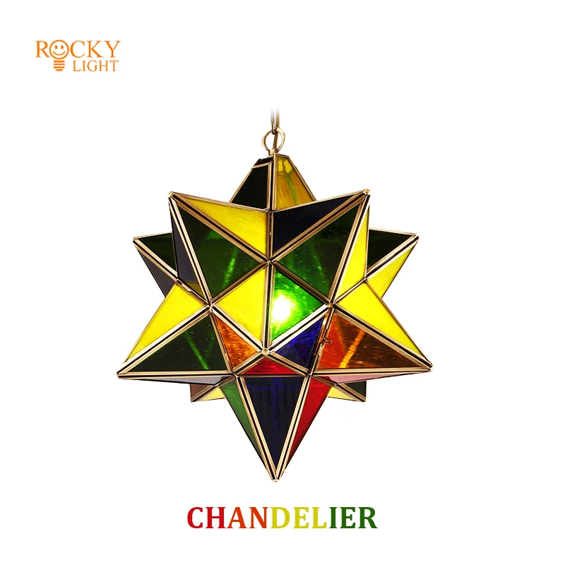 Brass cutout chandelier in Southeast Asian style