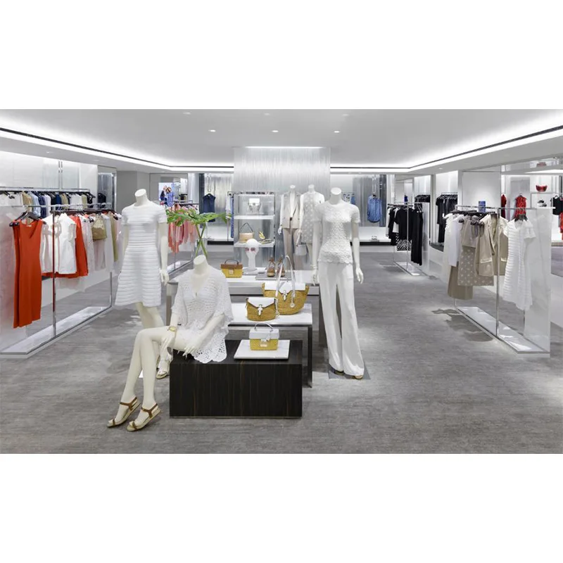 Factory Price Garment Store Design Boutique Apparel Store Displays Luxury Clothes Showcase