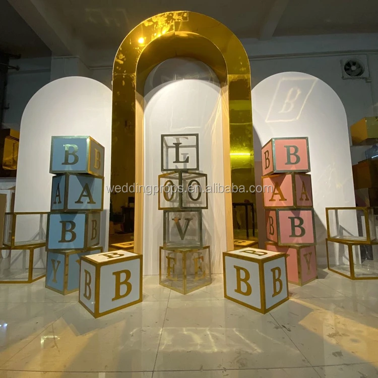 Оптовая продажа детские акриловые блоки love box для детского душа пластиковые продажи