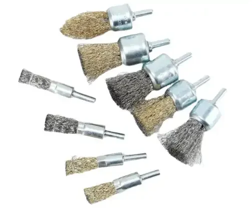Stainless steel wire brush with shaft steel wire grinding head rust removal grinder polisher abrasive tools cleaning supplies