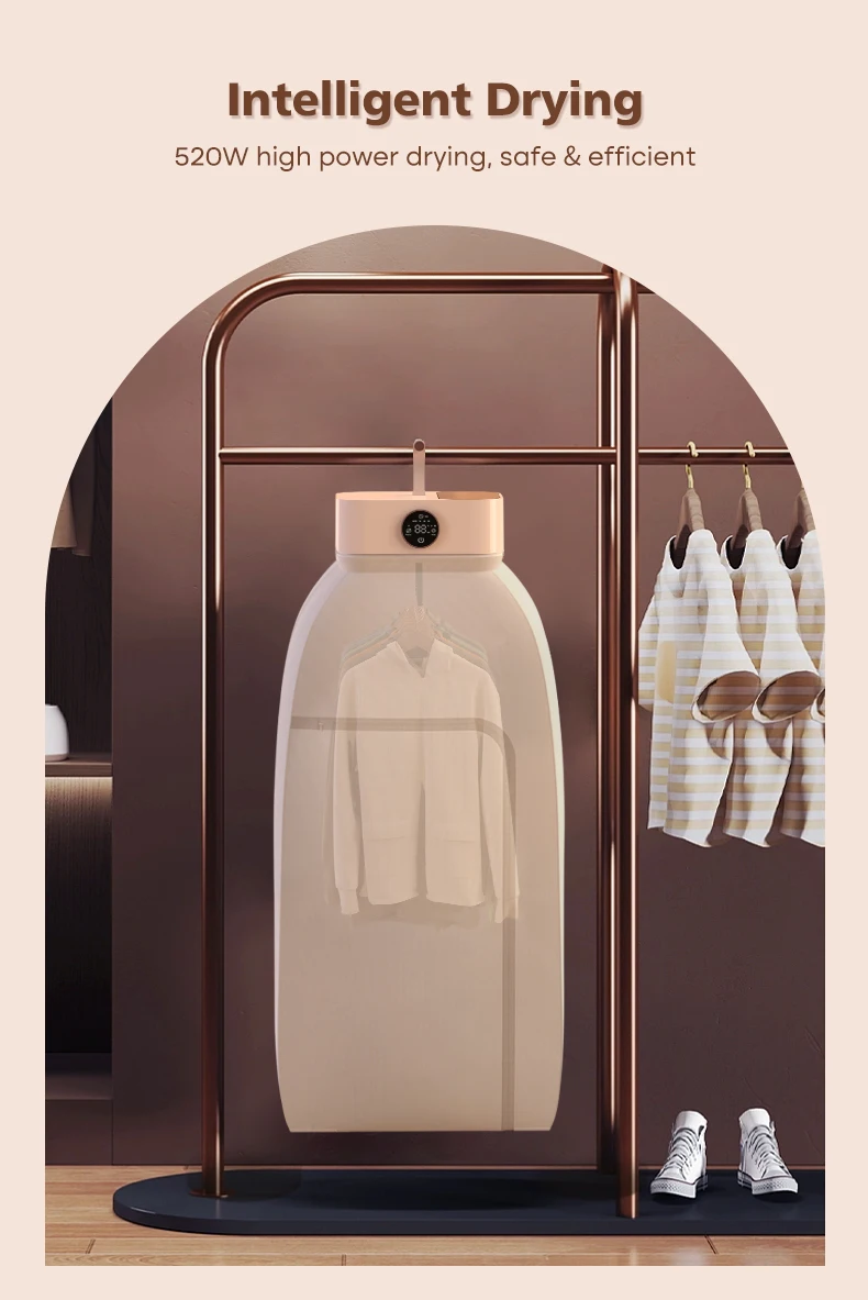 High-Efficiency Compact Electric Automatic Clothes Dryer Essential for Outdoor Hotel RV Household Usage Durable Plastic Housing