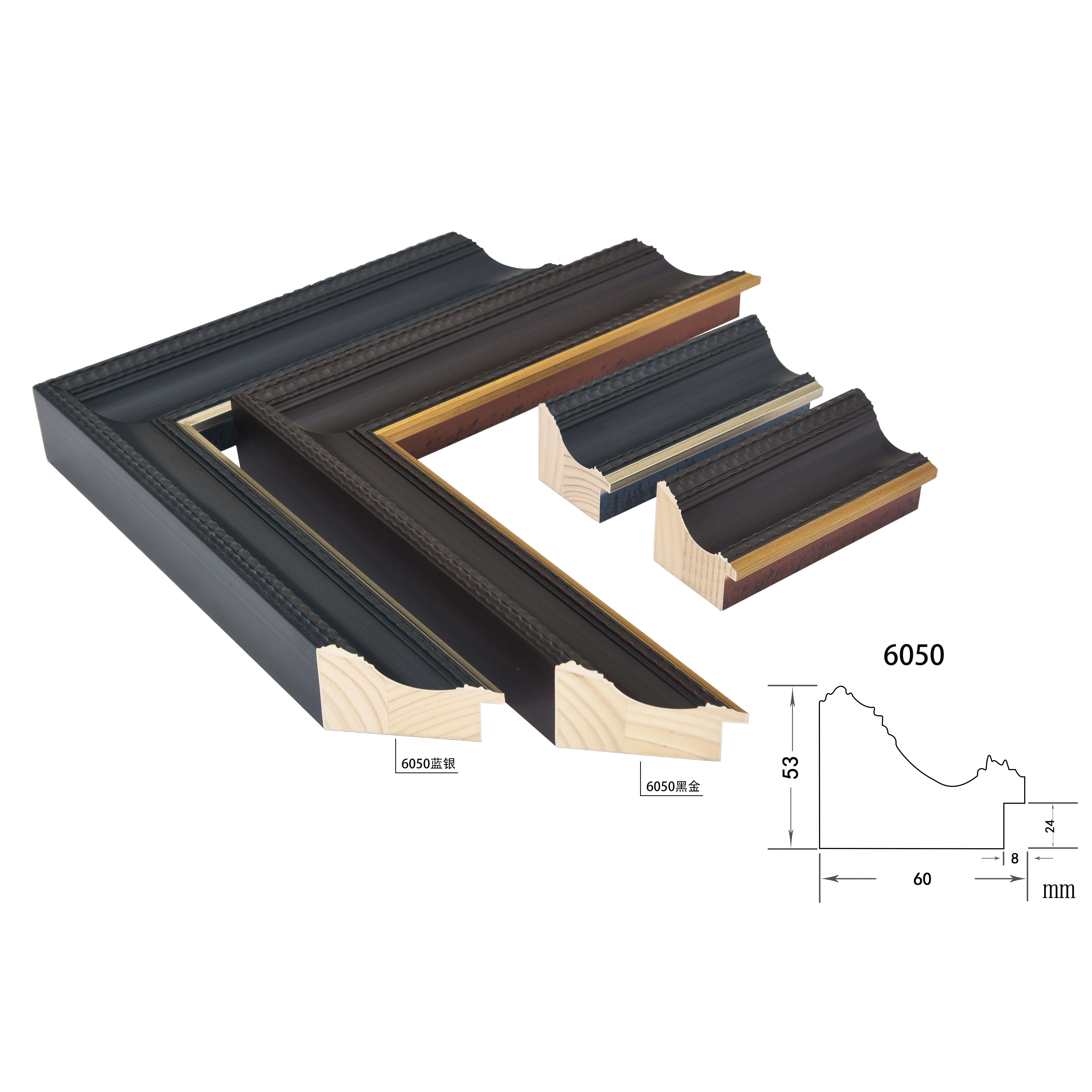 Customized Large Size Painting Frame Wall Modern Wood Photo Framed Painting Moulding for Hotel