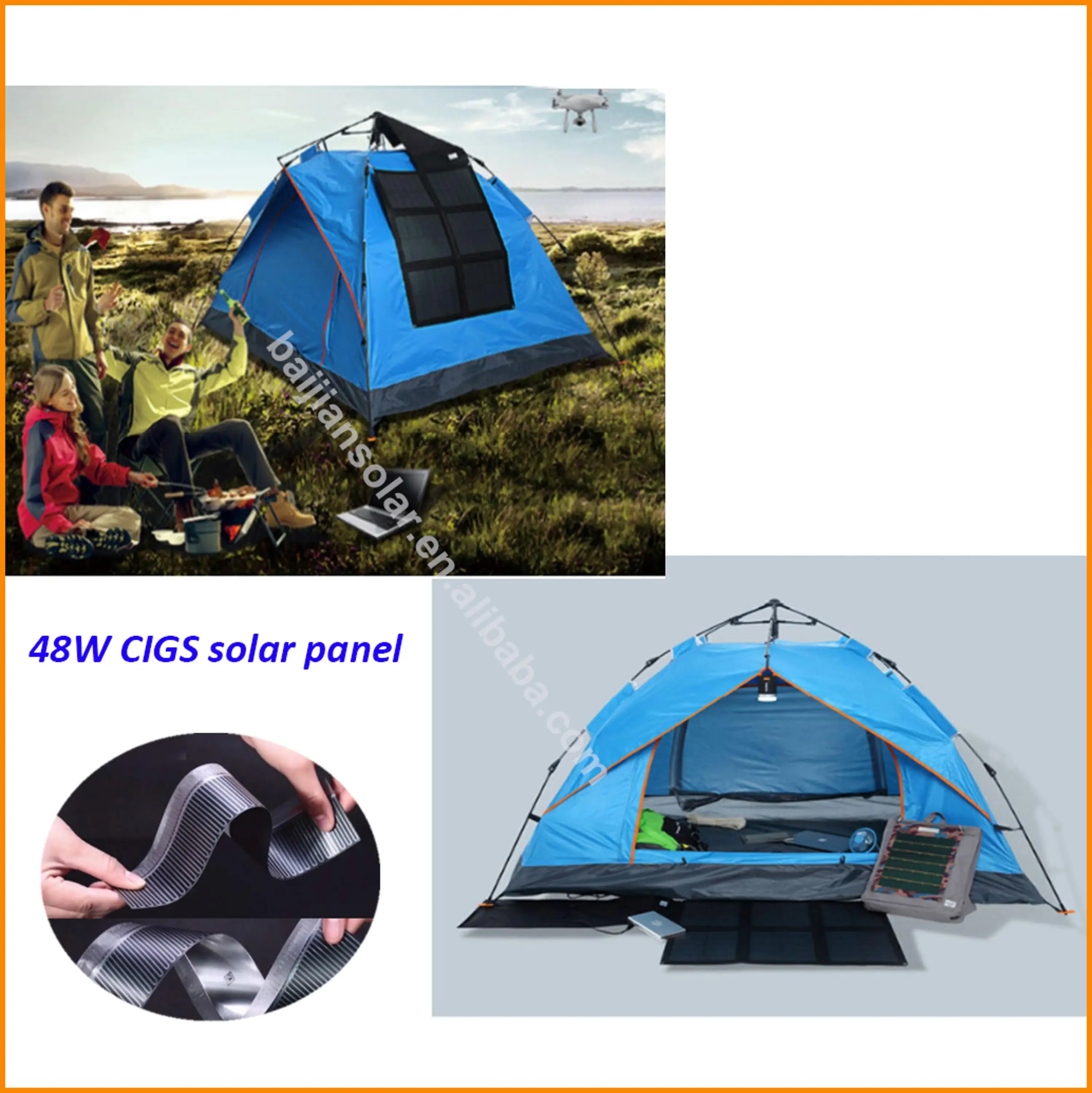Flexible solar energy charger for golf cart, sightseeing car, solar car battery