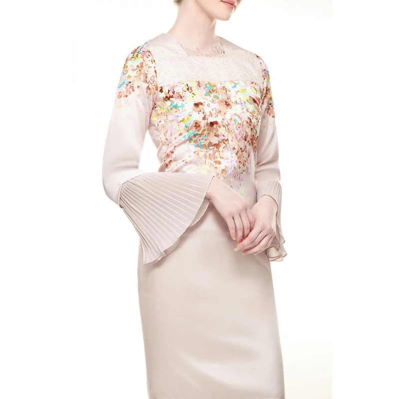 New trend elegant Islamic clothing malaysia baju kurung women abaya muslim dress