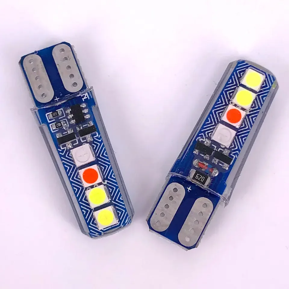 Factory Outlet Super bright car LED wide light bulbs 3030 8smd T10 License Plate Light indicator lights for cars