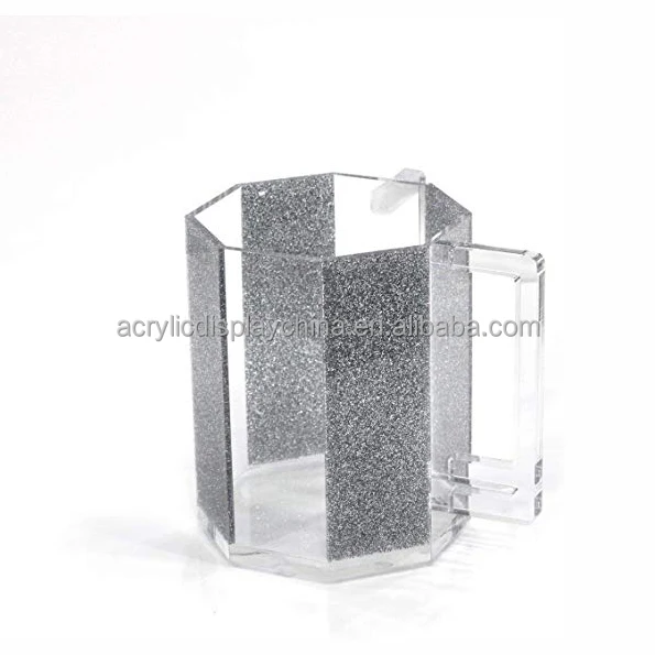  Акриловая моющаяся чашка Lucite с шестигранными мраморными