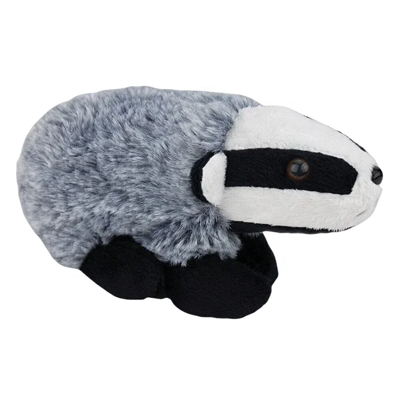 Мягкая игрушка Барсук плюшевый 17 см плюшевый