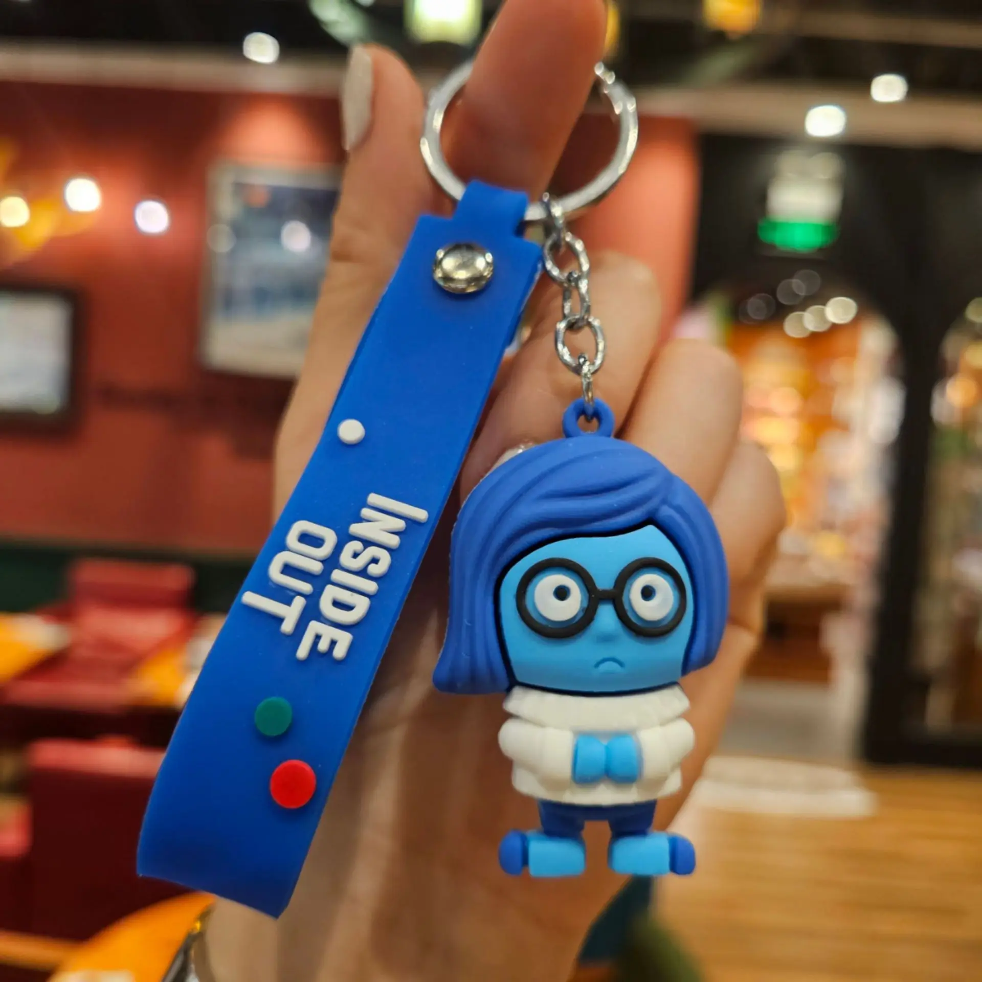 Latest Inside Out2 Movie All 9 Style Characters Keychain 3D Doll PVC Soft Rubber Anime Car Bag Pendant Gift Inside Out Keychain
