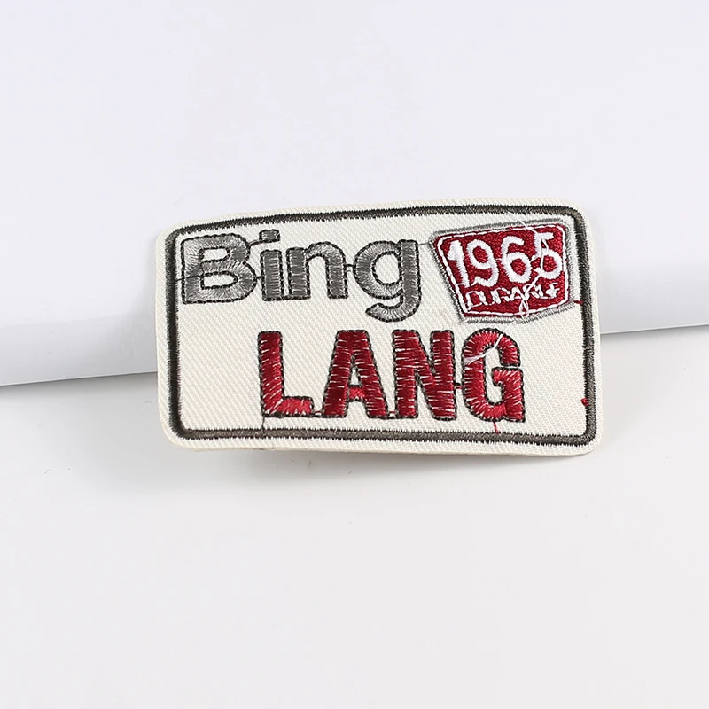 
bear puff small logo Awareness Bear chenille Custom logo patches for clothes 