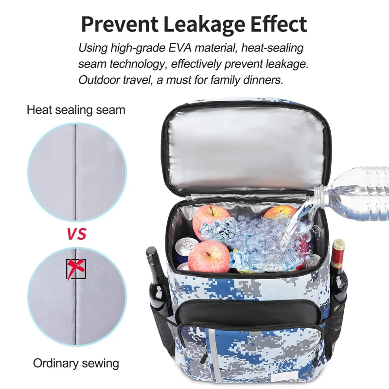 Camouflage color Waterproof Insulated Backpack Cooler Bag Beach Cooler Backpack Camouflage Cooler Backpack
