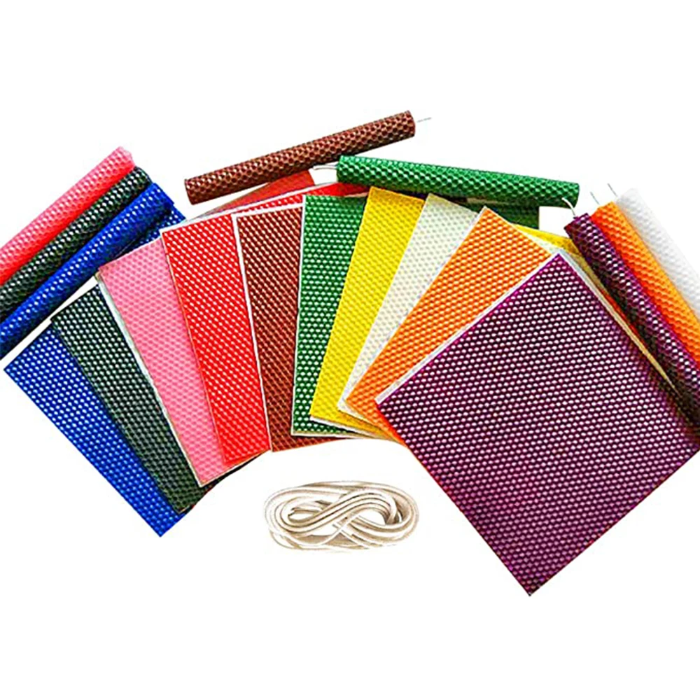 Colorful beeswax sheets for candle making Beeswax honeycomb sheets