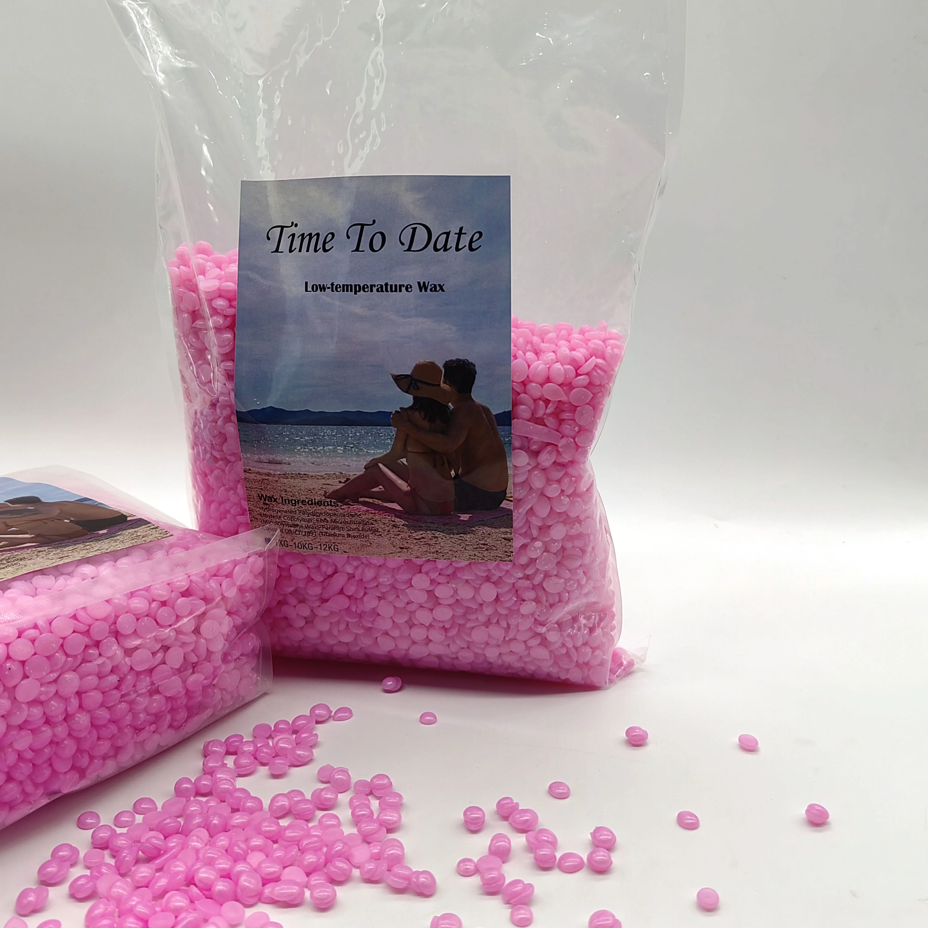 High Quality Formulas All Over Hair Removal Low Melting Point Film Wax for Bikini Wax Enthusiasts Glitter Shimmer pink Wax Beads