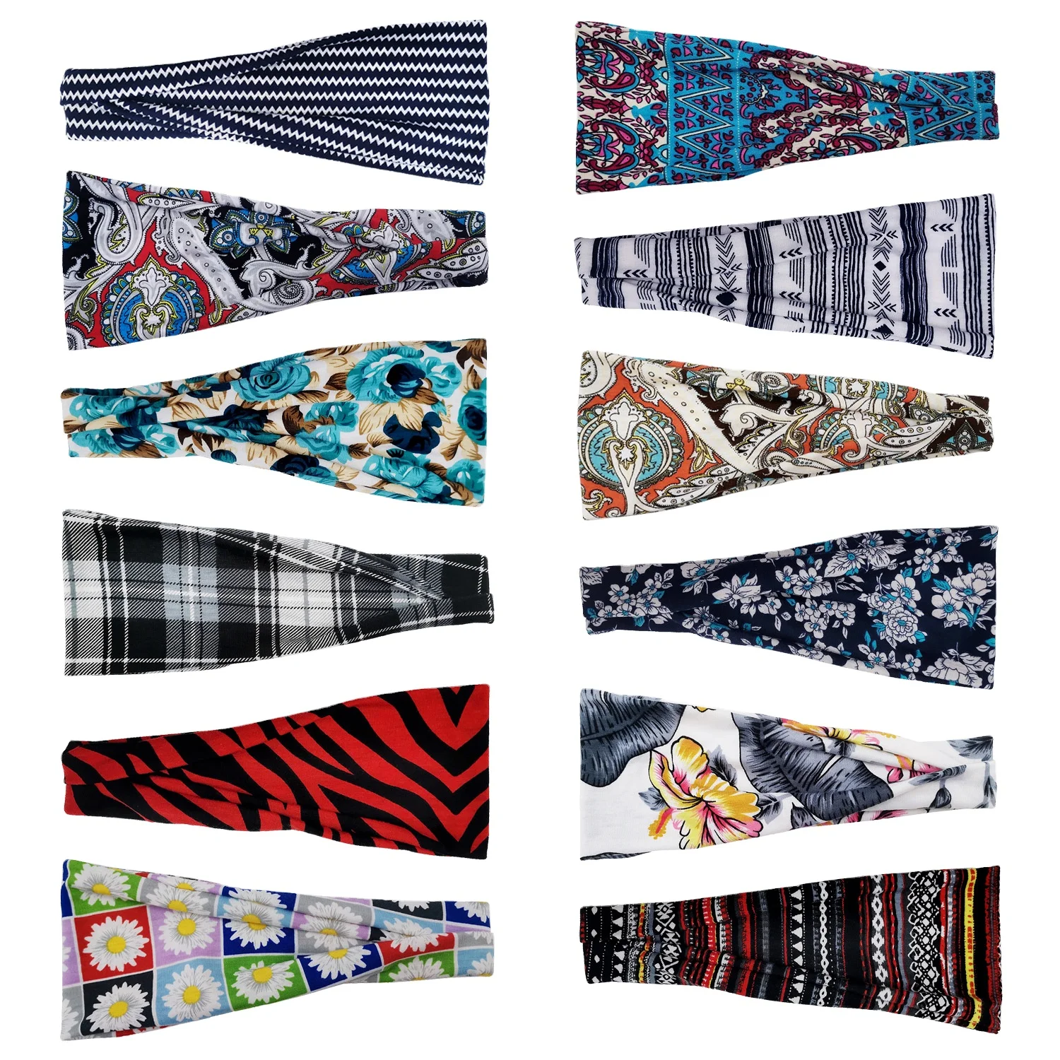 Custom Running Cycling Gym Yoga Basketball Stretchy Moisture Wicking Sweatband Hairband Sports Sweat Headbands Women Wholesale