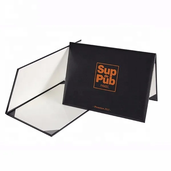 Подгонянная-выпускная обложка А4 кожаный держатель сертификата степень папка с пользовательским логотипом