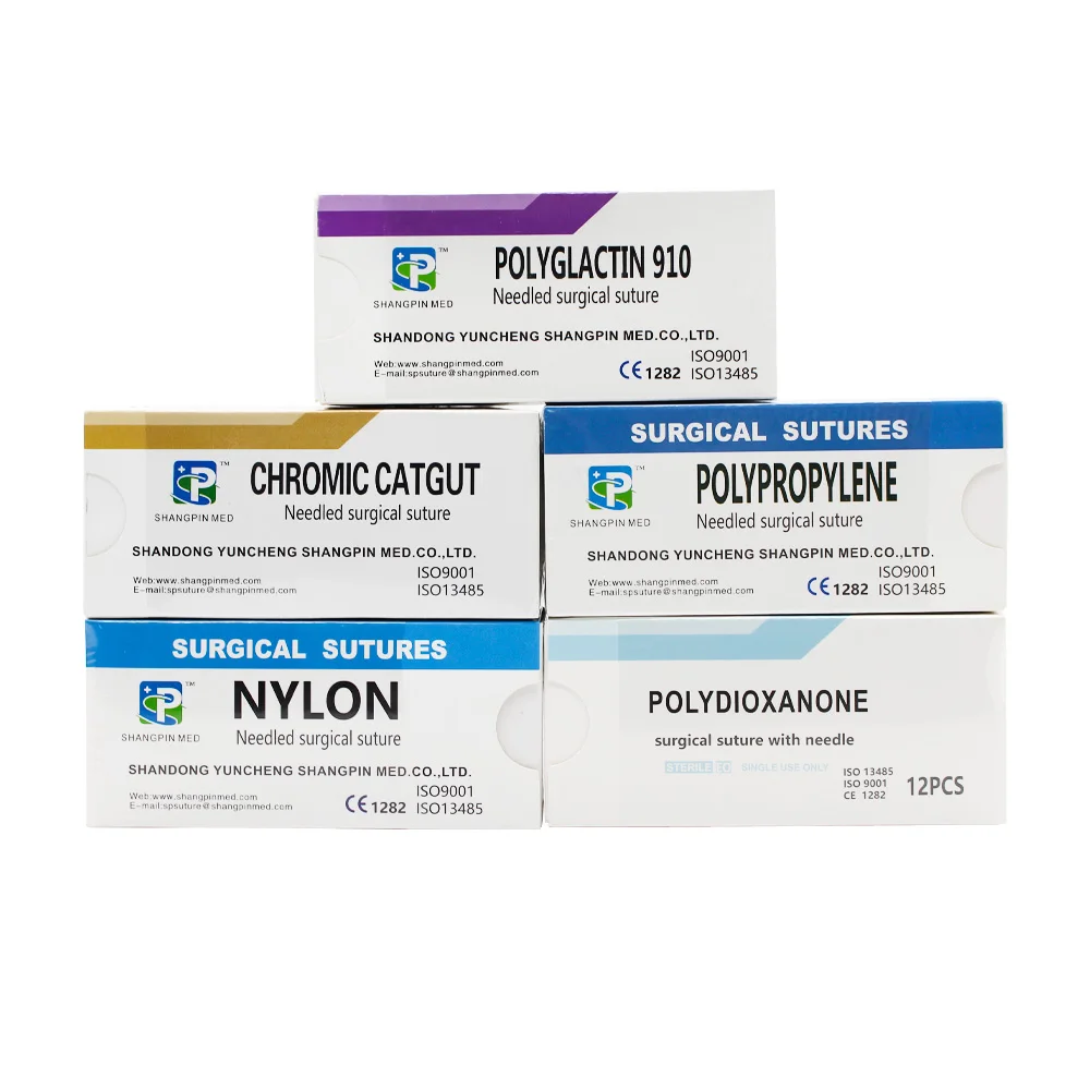 Factory direct suture with threads and needle needles for wholesale