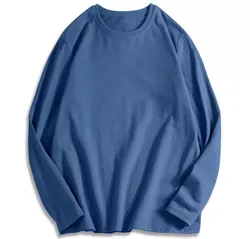 Cheap price custom long sleeve t shirt men 100% organic cotton oversized graphic t-shirts for