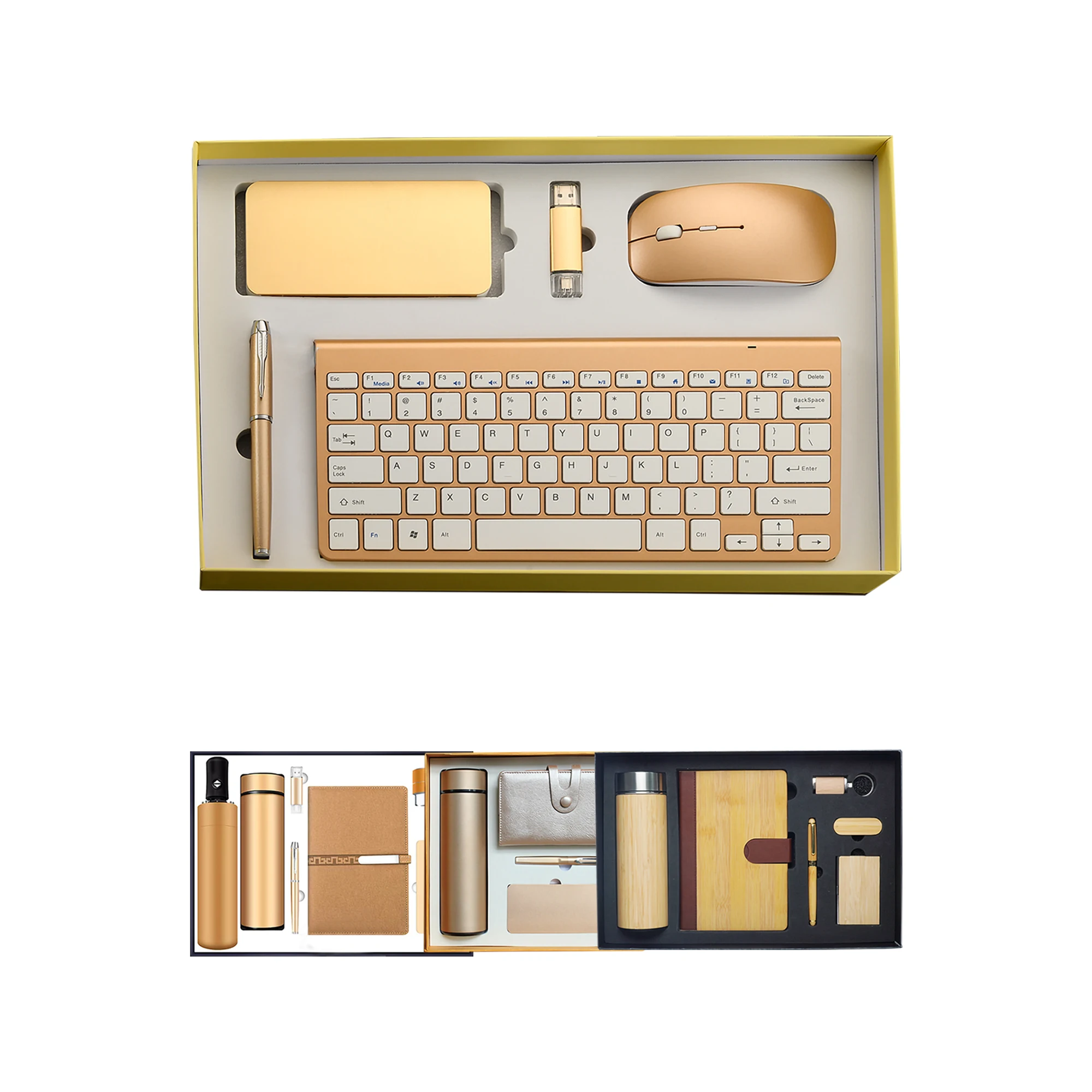 New year Luxury Gift Set Corporate Promotional Electronic Keyboard Business Gift Box Set for Clients with Logo