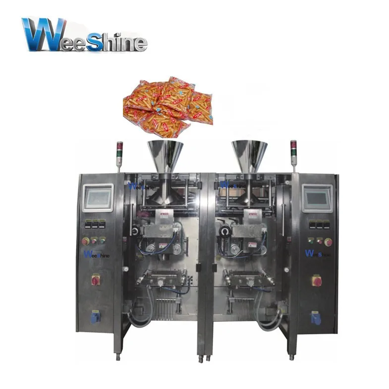 Вертикальная упаковочная машина для гранул, 14 головок, автоматическая машина для взвешивания орехов, семян