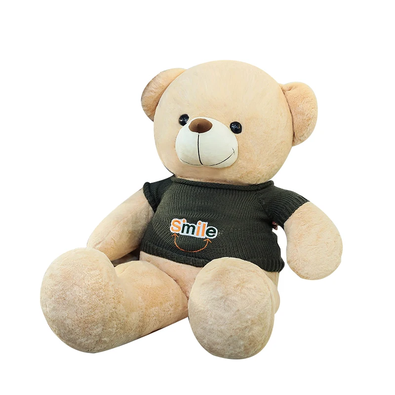 Высококачественные модные набивные игрушки-животные на заказ, плюшевый медведь, большой размер, кукла, подарок для детей, дешевый плюшевый медведь-свитер, плюшевые игрушки