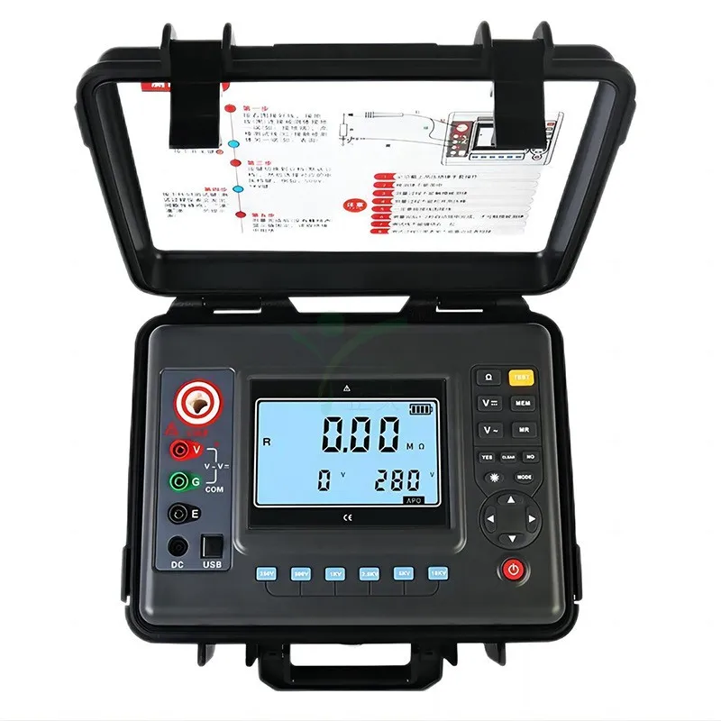 AC and DC voltage measurement LCD backlight data storage high voltage insulation resistance tester