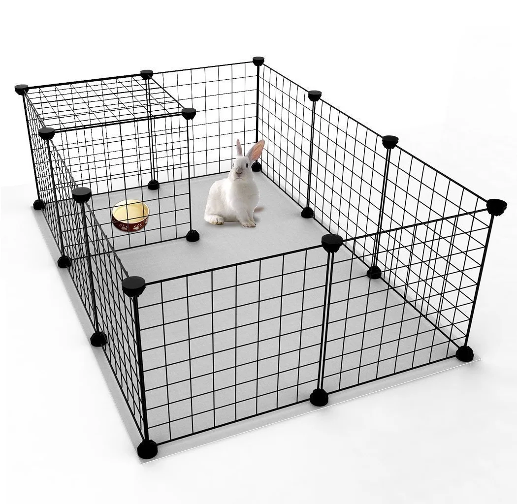 DIY Pet Playpen Dog Fences Animal Cat Crate Cave Multi-functional Sleeping Playing Kennel Rabbits Guinea Pig Cage Dog House