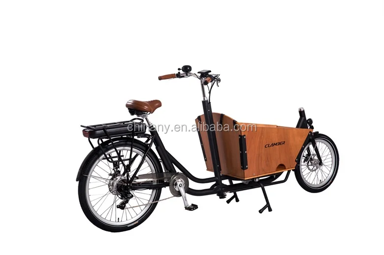 Bakfiets взрослые берут детей и домашних животных Электрический двухколесный грузовой велосипед