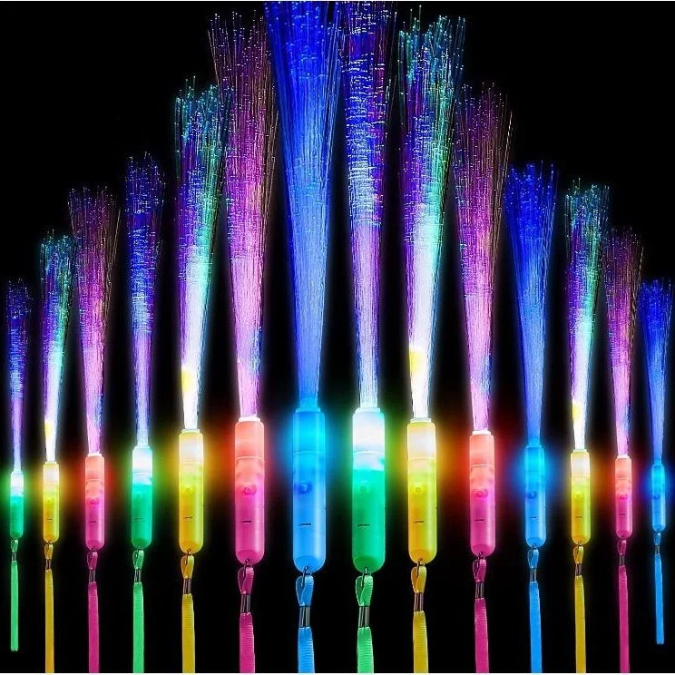 Wholesale of New Luminous Fiber Optic Rods Night Market Toys LED Luminous Rods Concert Cheers Colorful Flash Rods