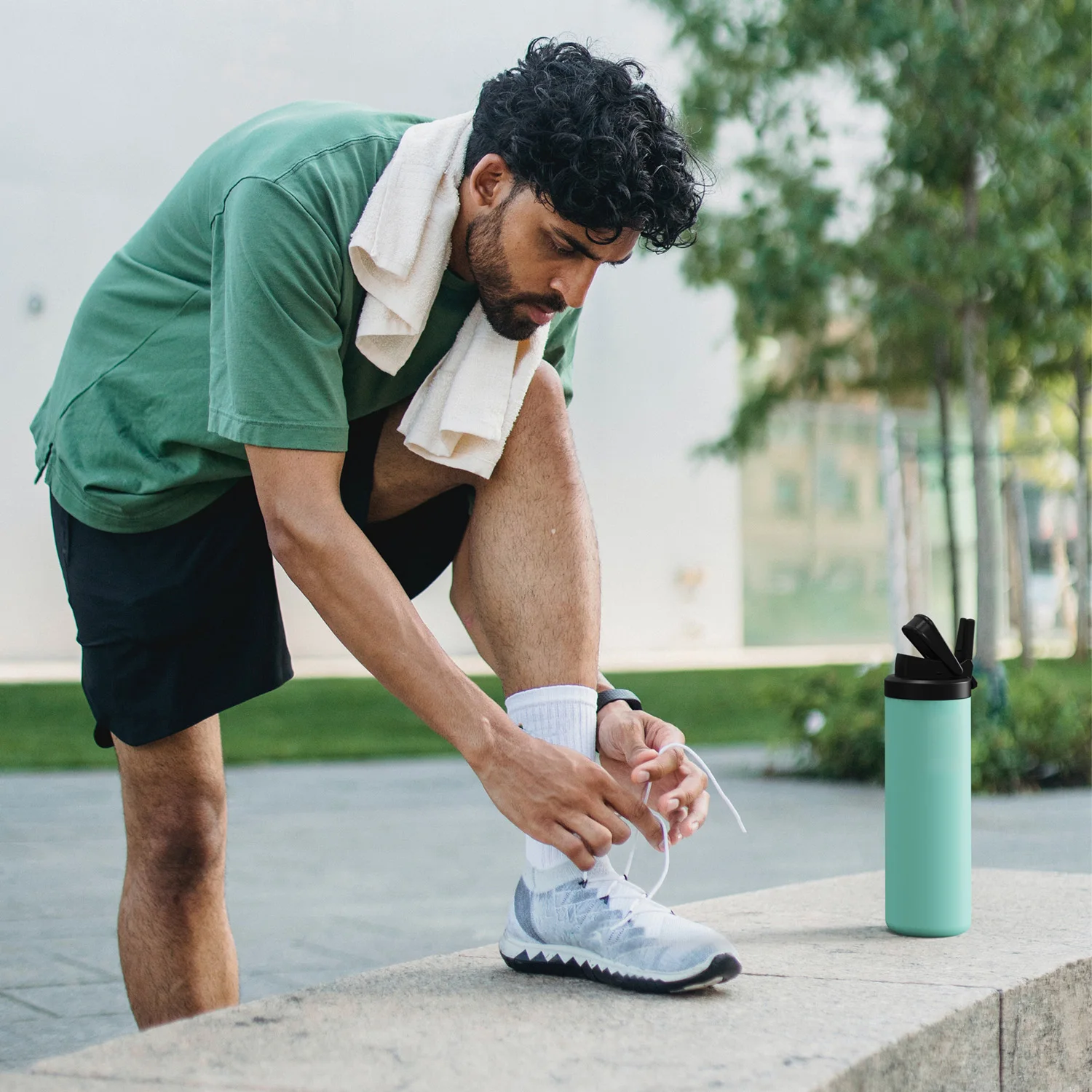 Dishwasher Safe 20oz 32oz Stainless Steel Flask Double Wall Vacuum Insulated Sports Gym Water Bottle with Handle