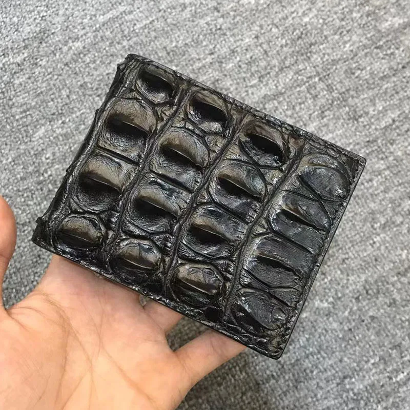 Rco01 Men Exotic Crocodile Leather Custom Purse Manufacturer Wallet Card Holder Designer Luxury Bifold Alligator Skin Wallet