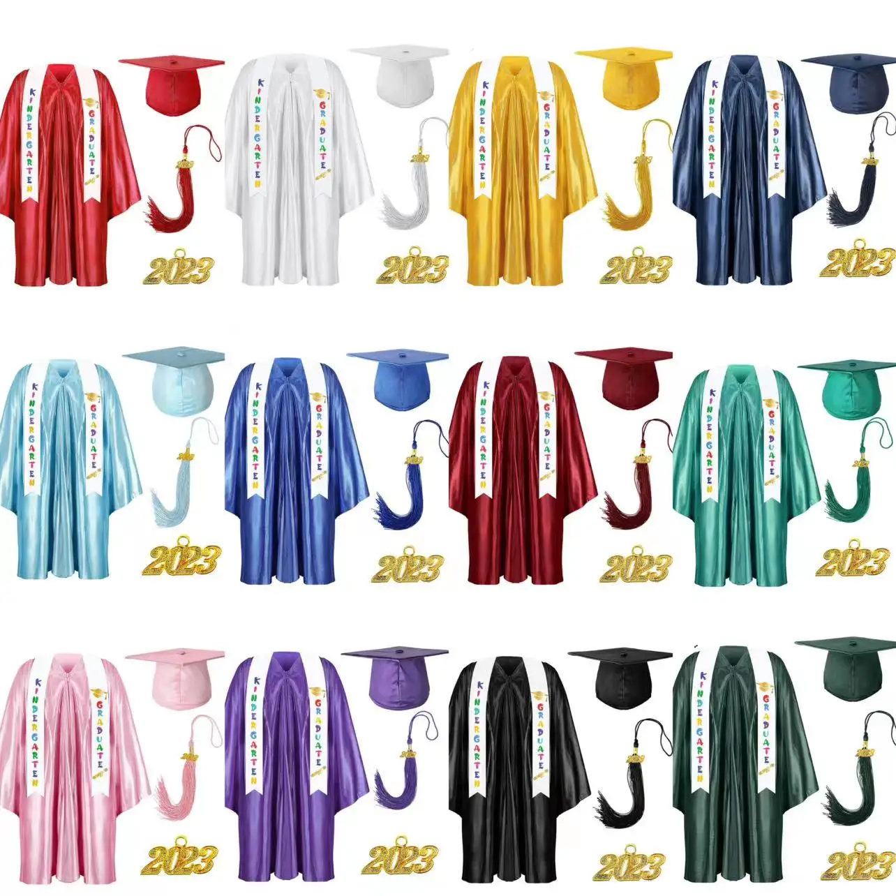 Preschool Kids Graduation Gowns Kindergarten Graduation Uniform Gowns And Caps