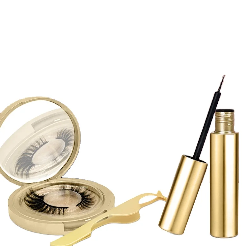 Private label custom magnetic eyelash set with magnet eyeliner